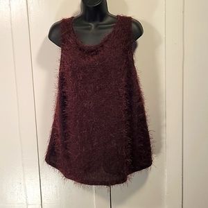 Ninety Woman 3X Shaggy Chocolate Brown Tank Top